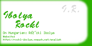 ibolya rockl business card